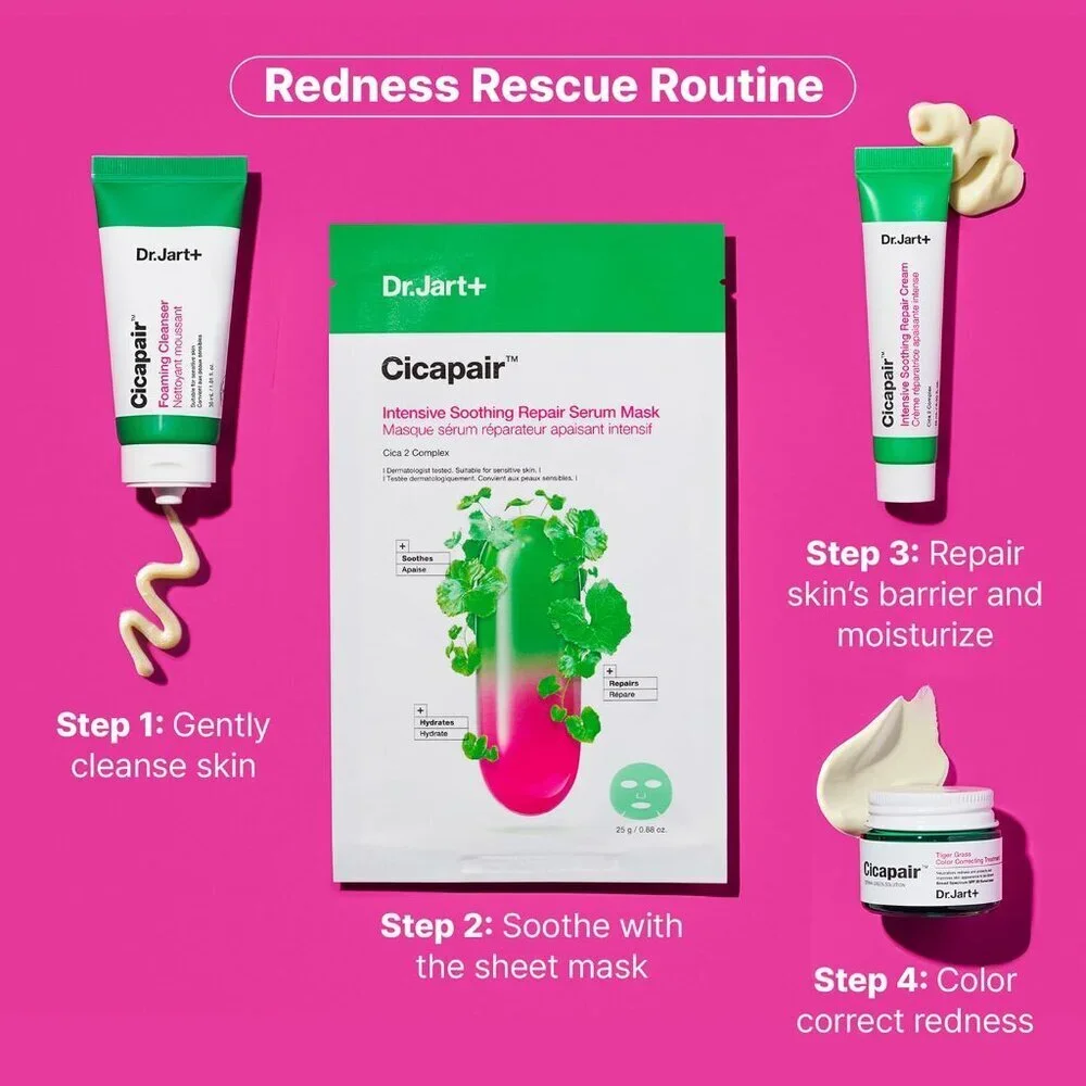 Dr. Jart + Cicapair Redness Rescue Regimen Skin Care Kit Gift Set NIB